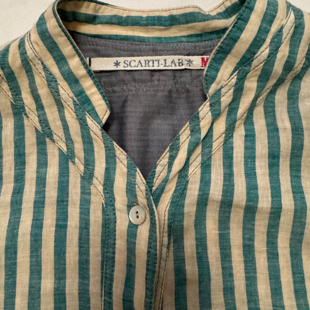 SCARTI LAB STRIPED LINEN SHIRT - Picture 2 of 8